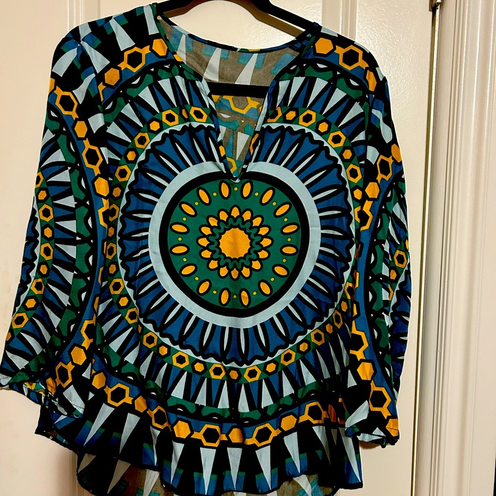 Tory Burch blouse/tunic.  Size 12. 100% Silk.